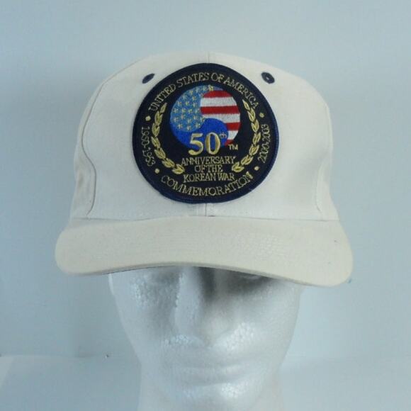 Vintage Korean War 50th Anniversary Commemoration Snapback Cap Hat Veteran - Picture 2 of 9